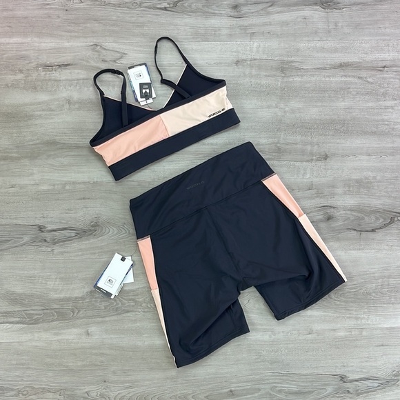 ☀️RIP CURL☀️ RUN SURF SWIM CROP RUN SWIM SURF BIKE SHORT SET - Picture 13 of 16